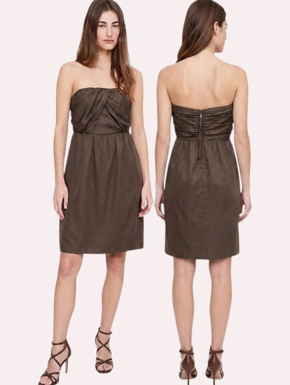 BANANA REPUBLIC Strapless Silk Cocktail Dress - Size 0